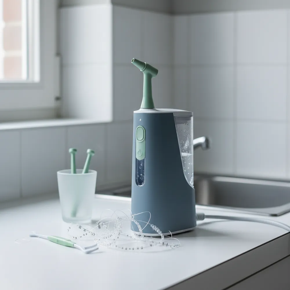 Hydropulseur pour appareil orthodontique, le guide